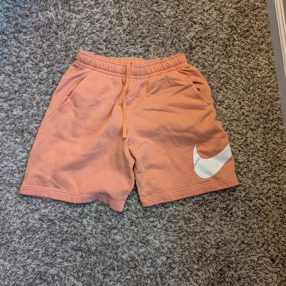 Nike Peach Shorts with White Logo